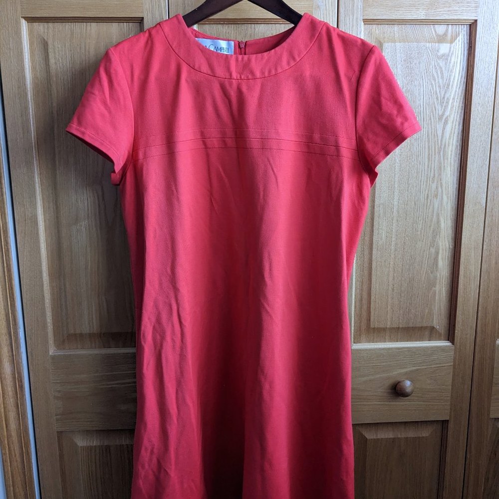 Sara Campbell Orange red  women's Dress Size L